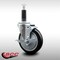 Service Caster 5'' SS Black Poly Swivel 1'' Expanding Stem Caster with Brake SCC-SSEX20S514-PPUB-BLK-TLB-1 - alternate 3